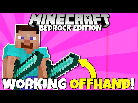WORKING OFFHAND Added To Minecraft Bedrock Edition! All Platforms!