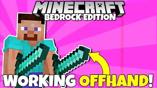 WORKING OFFHAND Added To Minecraft Bedrock Edition! All Platforms!