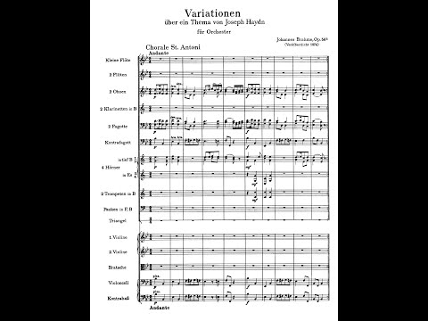 Johannes Brahms -- Variations on a Theme by Joseph Haydn -- Score