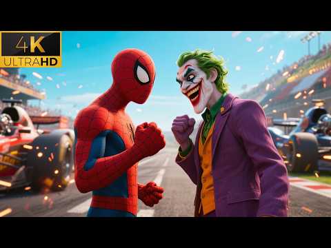 Explosive Race Drama! Joker’s Confidence Shakes Spider-Man! | SpiderManHub3D #spiderman #ai