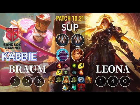 SB Kabbie Braum vs Leona Sup - KR Patch 10.21