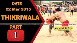 Thikriwala (barnala) Kabaddi Tournament 22 Mar 2015 Part 2 by Kabaddi365.com