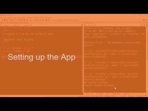 Setting up a  Tkinter Application Class in Python GUI Application
