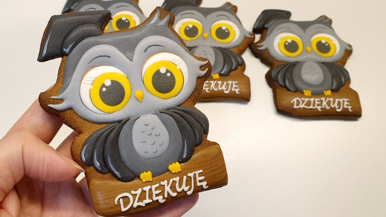 Podziękowania dla nauczycieli - Piernik Sowa - Prezent na Dzień Nauczyciela, Koniec Roku Szkolnego