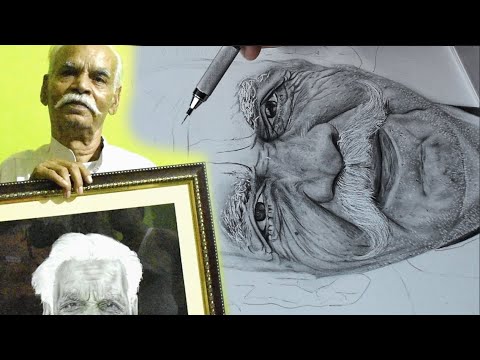 Drawing Hyper realistic sketch ( A2 Size )of my Grandpa...