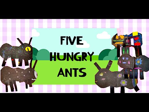 Five Hungry Ants - 🐜 🐜 🐜 🐜  🐜 - Animated Chant