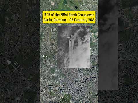 [Then and Now] B-17 of the 381st Bomb Group over Berlin, Germany - February 03, 1945