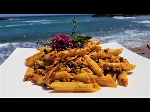 Pasta con Carne Molida Vegana - Vegan Puerto Rico