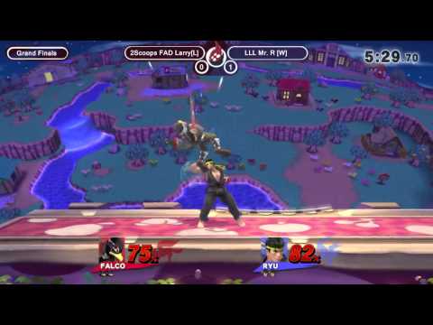SoS11 - 2Scoops FAD LarryLurr (Zero Suit Samus, Falco) vs LLL Mr. R (Ryu) - Smash Wii U GF