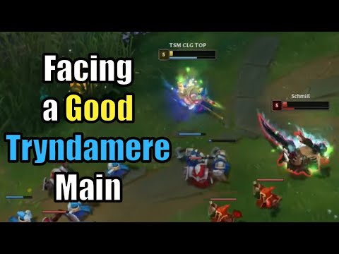 Hard match up. Teemo vs Tryndamere [Full Match]