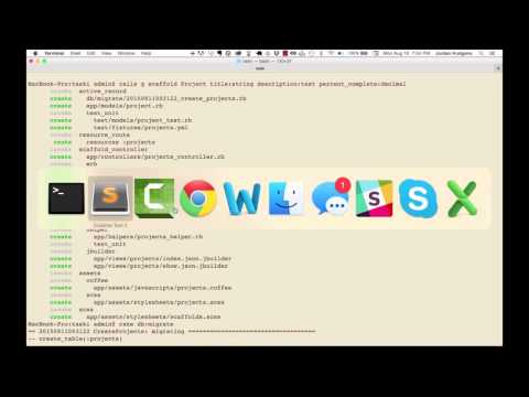 What do scaffolds create in Rails