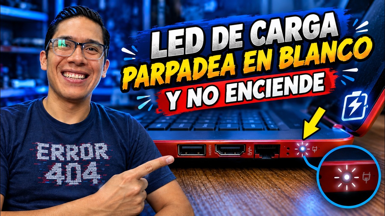 Laptop HP - Led de carga parpadea en blanco y no enciende