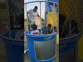 Big boy jumps in dunking tank 🤣 #shorts