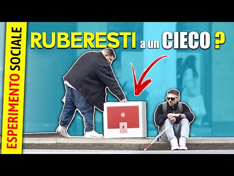 RUBERESTI oltre 1000€ a un CIECO ? | Esperimento Sociale