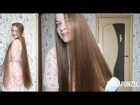 MsRapunzel | Rapunzel shows off her shiny strawberry blonde classic length hair