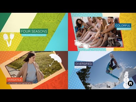 4 Seasons Slideshow Template for Apple Motion and FCPX - MotionVFX