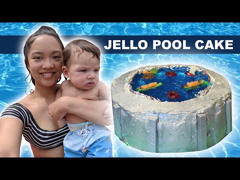 BAKE WITH ME: JELLO POOL CAKE! | Christy Cakes | Mrs. Sippy