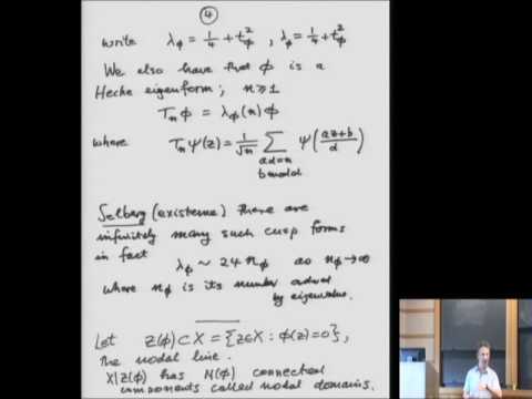 Nodal Lines of Maass Forms and Critical Percolation - Peter Sarnak