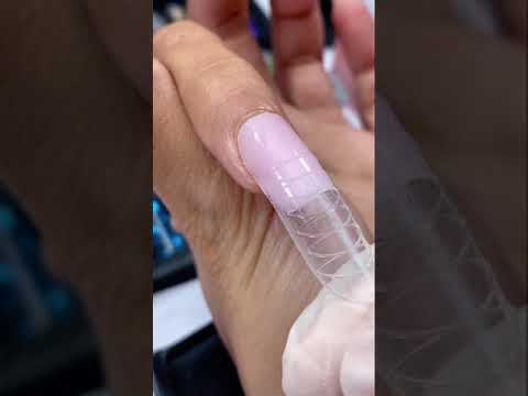 Tutorial with Voiceover: Nails at home with Polygel with Dual Forms Easy Way #shorts #polygel #nails