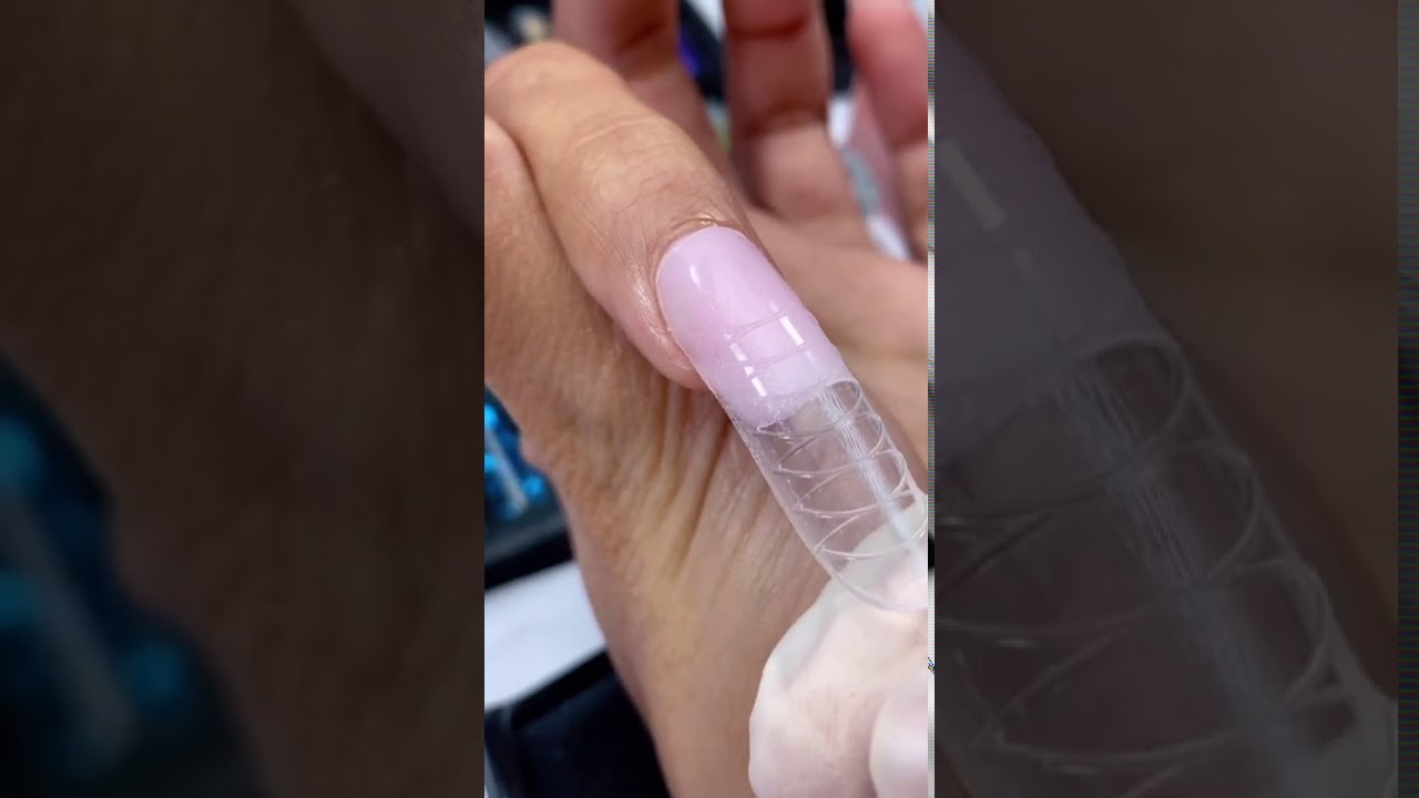 Watch video Tutorial with Voiceover: Nails at home with Polygel with Dual Forms Easy Way #shorts #polygel #nails Now Tutorial with Voiceover: Nails at home with Polygel with Dual Forms Easy Way #shorts #polygel #nails