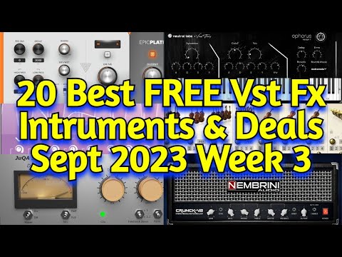 20 Best New FREE VST Plugins, Vst Instruments, Sample Packs & Plugin Deals - SEPTEMBER 2023 Week 3