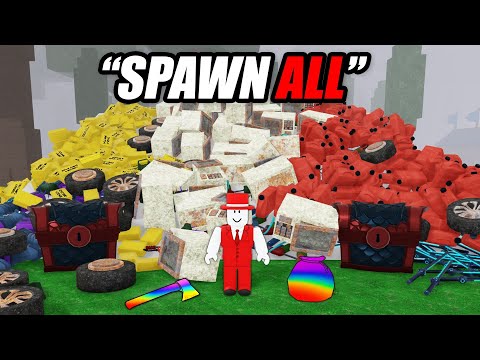 Using ADMIN to Spawn EVERY ITEM in 99 Nights in the Forest!