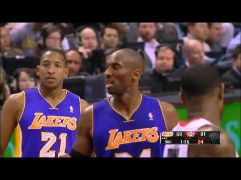 Kobe Bryant Tough Jumpshots and 3 Pointers vs. Toronto Raptors (26 Points 4 Reb 5 Ast) 01/