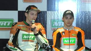 Vani Kapoor ,Vafi Kahn, Yasmeen Vafi Khan introduced French Biker Jules Cluzel and Austrian Biker Thomas Gradinger who will participate at World Supersport Championship 2018 with NRT
