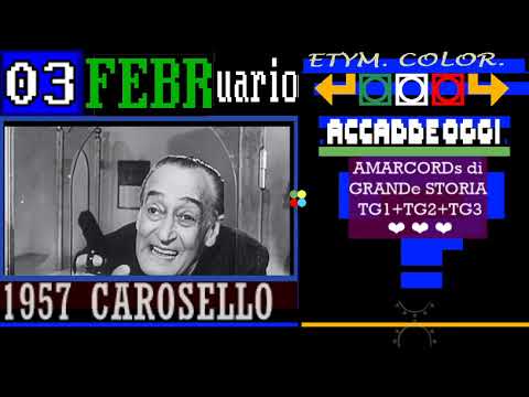 💛💚💙 1957 Amarcord RAI: oggi nasce Carosello * 03 FEBBRaio * videoscheda di RAI STORIA ACCADDE OGGi