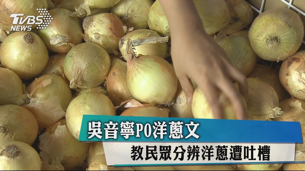 吳音寧po洋蔥文　教民眾分辨洋蔥遭吐槽