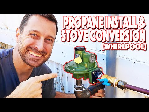 Installing Propane Gas Line In House And Converting Our Natural Gas Stove To LP