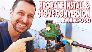 Installing Propane Gas Line In House And Converting Our Natural Gas Stove To LP