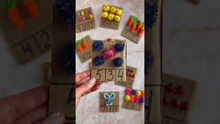 🙌 Tactile Spring 🐥 🥕 Numbers Boards Early Math Kids Counting Activity #preschool