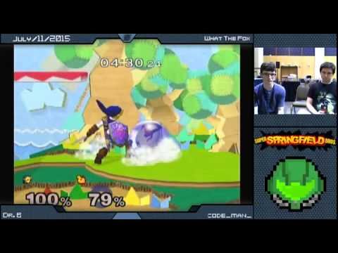 Dr.B Link vs Code Man Fox Pichu SSBM Friendlies 0711150141
