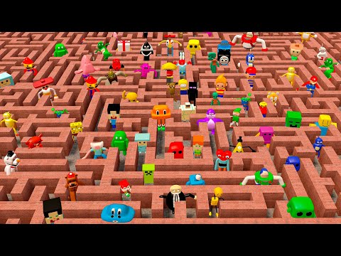 MEGA PUNCH 3D SANIC in BIG MAZE! SPARTAN KICKING All 3D SANIC CLONES MEMES in Garry's Mod!