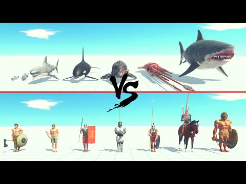 Aquatics Faction Vs Ancient Humans Faction ARBS | Animal Revolt Battle Simulator