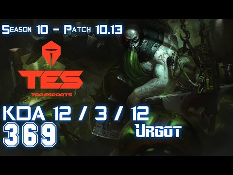 TES 369 URGOT vs SINGED Top - Patch 10.13 KR Ranked