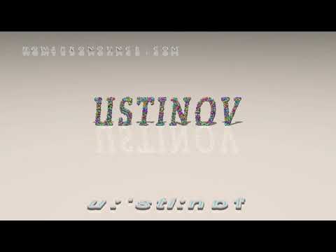 Ustinov - pronunciation