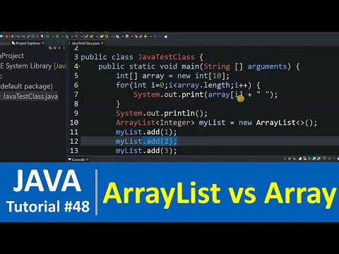 Java Tutorial #48 - Java ArrayList vs Array with Examples