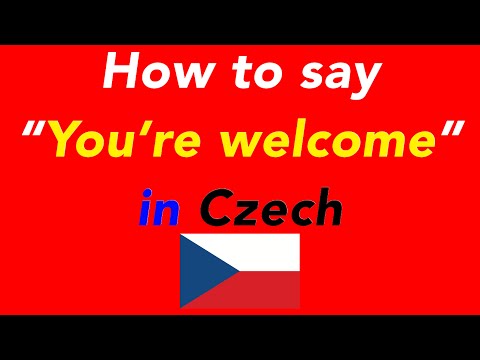 How to say “You’re welcome” in Czech | How to speak “You’re welcome” in Czech