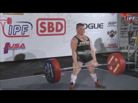 Sergey Fedosienko at IPF Equipped Worlds 2016 in USA, WR total 762.5kg/1681lbs @59kg/130lbs