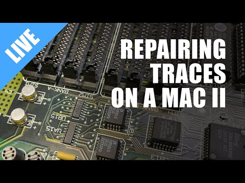 Repairing traces on a Macintosh II