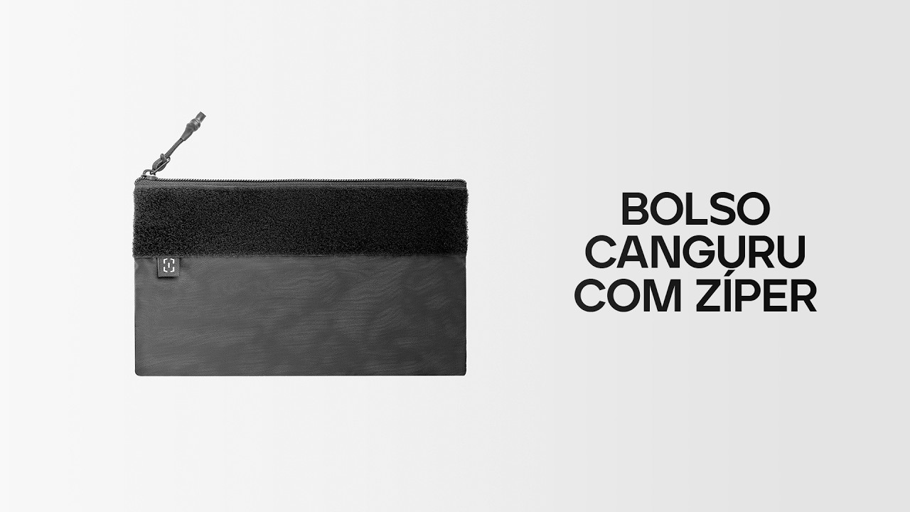 Vídeo do YouTubeBolso Canguru com Zíper para Plate Carrier Ares - Preto