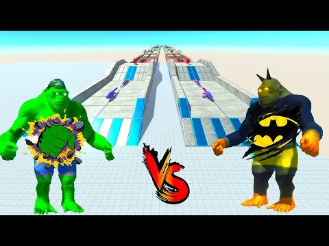 BATMAN GORO vs SUPERMAN GORO vs HULK GORO RACE BATTLE COMPETITION - ARBS