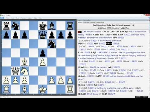Paul Morphy vs Duke Karl / Count Isouard - Paris 1858  ·  Philidor Defense: General (C41)  ·  1-0