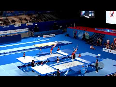 Belarus 1 (BLR) M - 2019 Trampoline Worlds, Tokyo (JPN) - Qualification Synchro R2