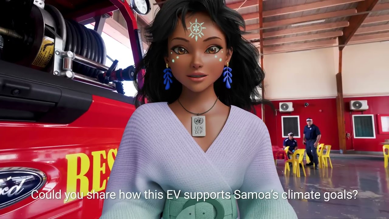 Una Visited the Apia Fire Station