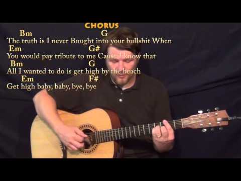 High By the Beach (Lana Del Rey) Fingerstyle Guitar Cover Lesson with Chords/Lyrics