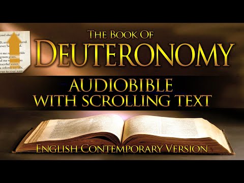 Holy Bible Audio: DEUTERONOMY 1 to 34 - With Text (Contemporary English)