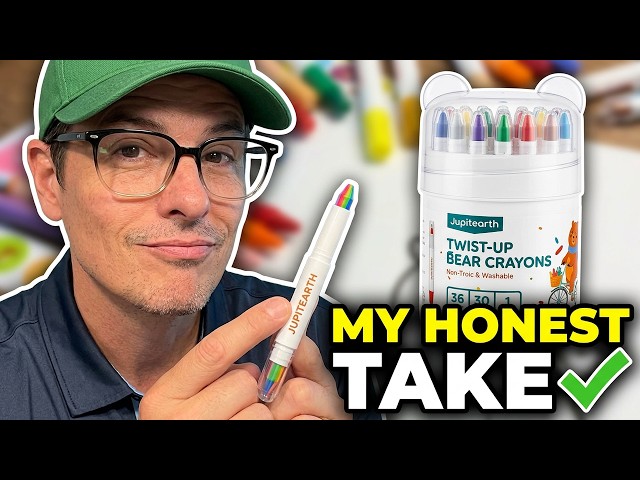 Vídeo relacionado con JUPITEARTH 36 crayones de colores para niños pequeños de 1 a 3 años y niños de 4 a 8 años, crayones lavables no tóxicos de 2 a 4, suministros de arte ultra sedosos de fácil agarre, regalo ideal para